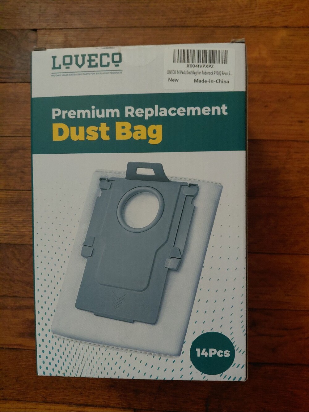 Loveco  14 Pcs Replacement Premium Dust Bags in Teal & Yellow NIB Vacuum Bags